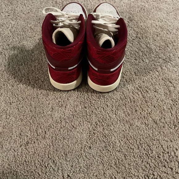 Nike Shoes-Nike Air Jordan1 Retro Mid SeTiki Leaf Red Shoes Sneakers Dz2820-601 - Picture 5 of 8